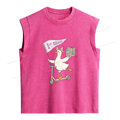 Pagewings Personalized Duck Goose Women's Washed Tank Top
