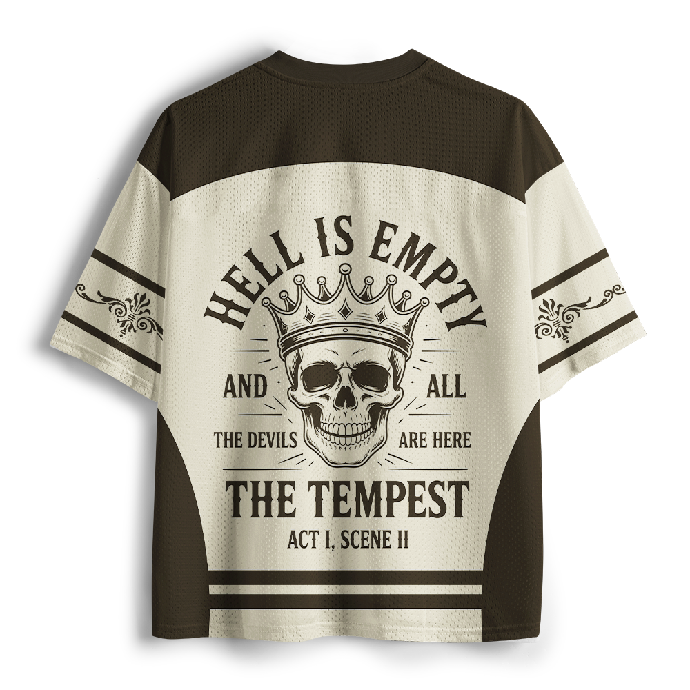 Pagewings Hell Is Empty Unisex Mesh Jersey