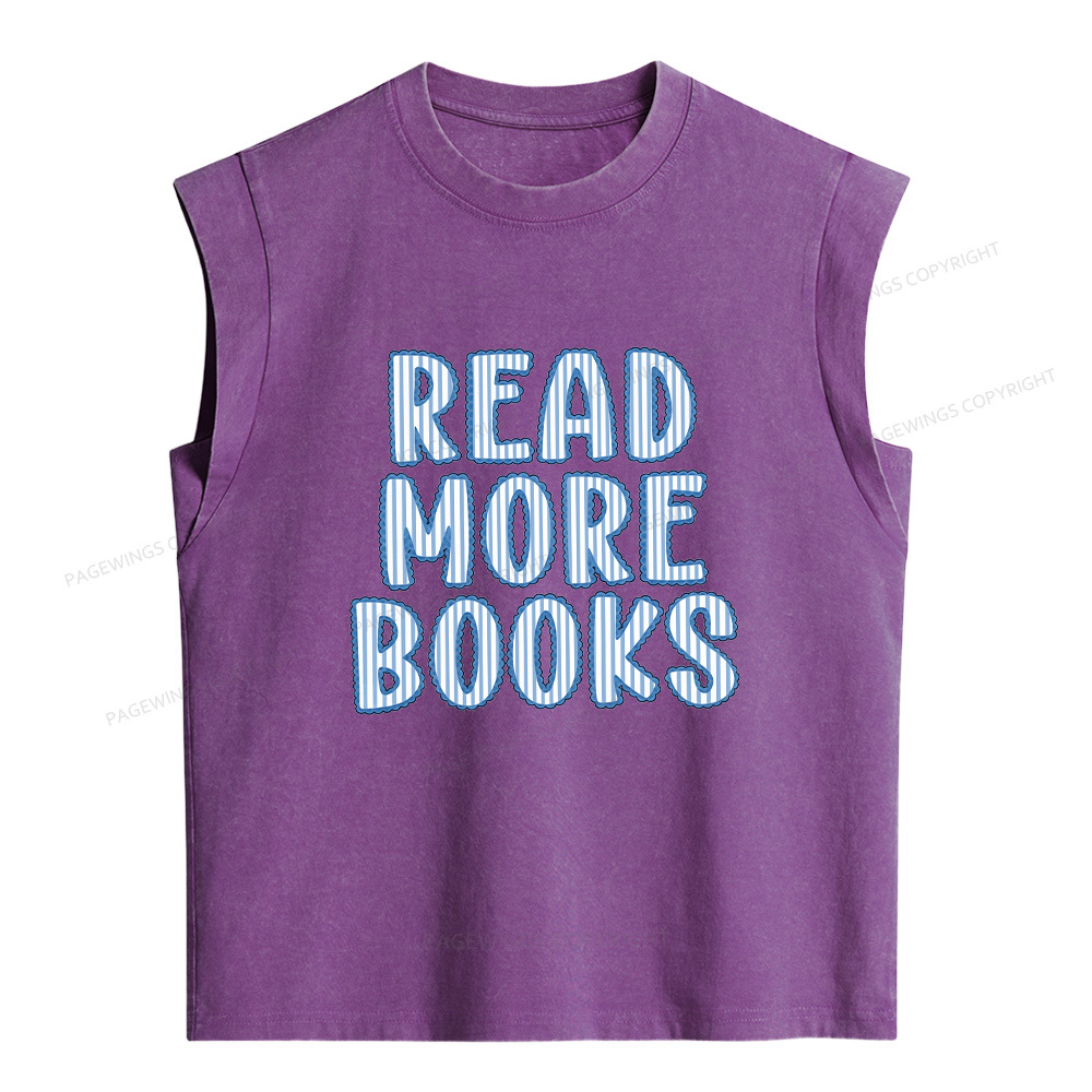 Pagewings Read More Books Women's Washed Tank Top