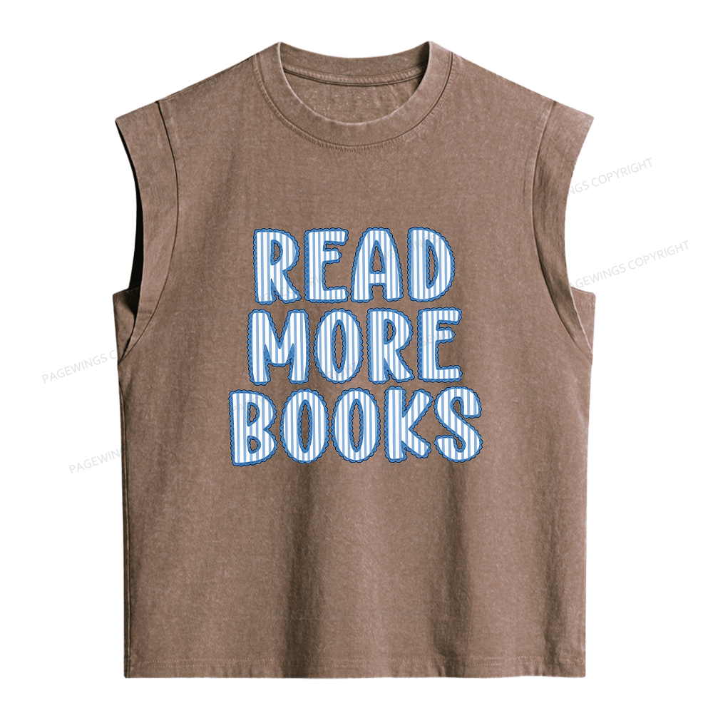 Pagewings Read More Books Women's Washed Tank Top