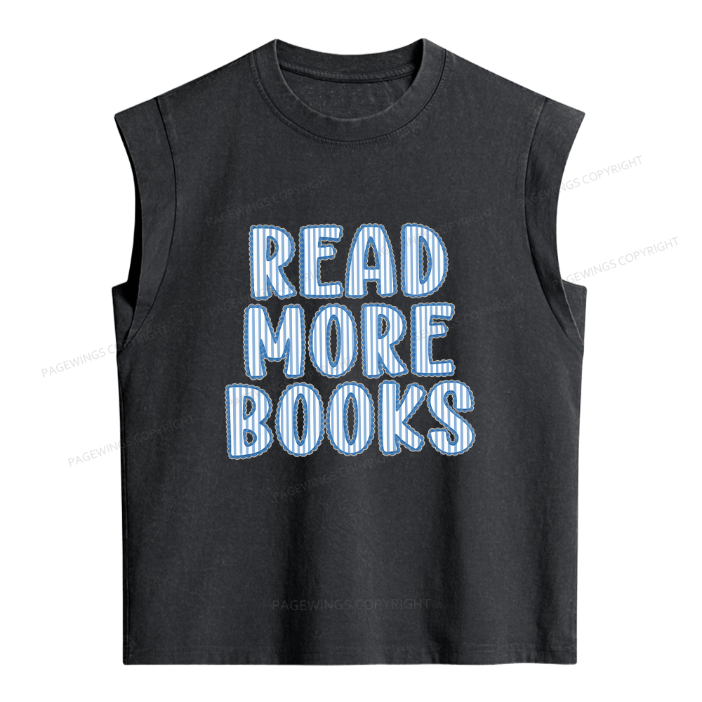 Pagewings Read More Books Women's Washed Tank Top
