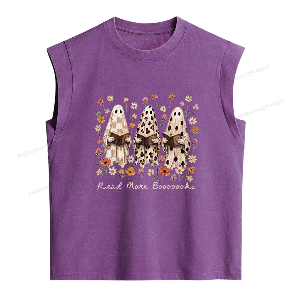 Pagewings Wildflowers Ghost Women's Washed Tank Top