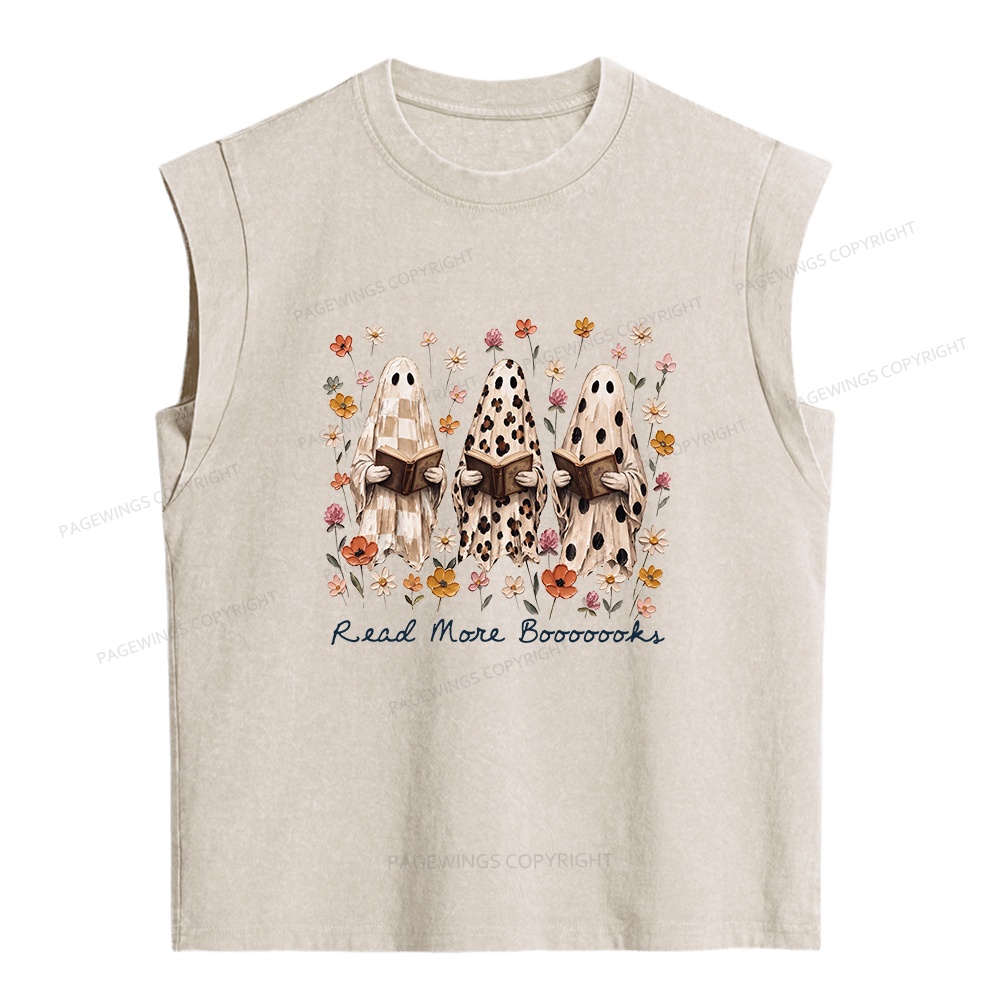 Pagewings Wildflowers Ghost Women's Washed Tank Top