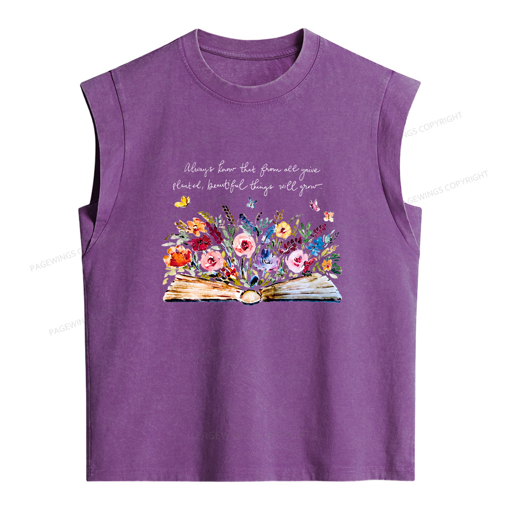 Pagewings You’ve Planted Beautiful Things Women's Washed Tank Top