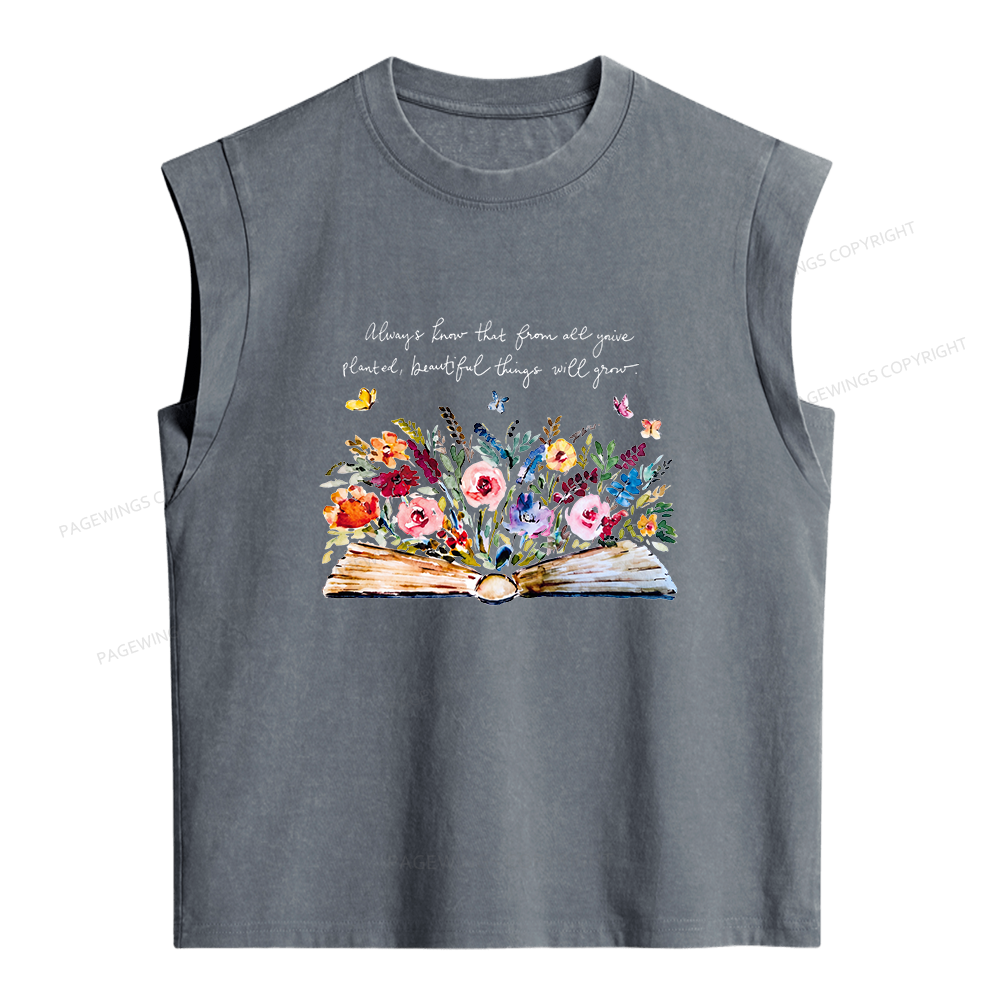 Pagewings You’ve Planted Beautiful Things Women's Washed Tank Top