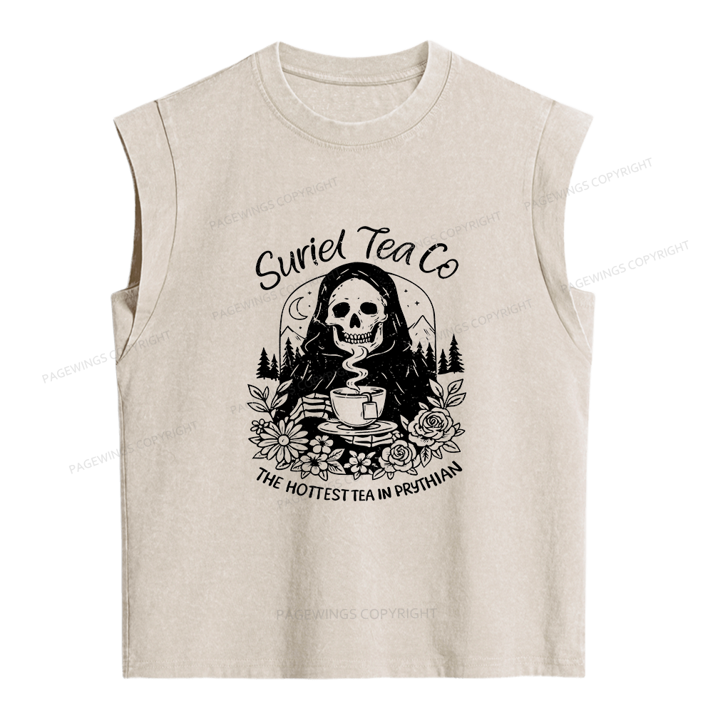 Pagewings Reading Fantasy Bookish Women's Washed Tank Top