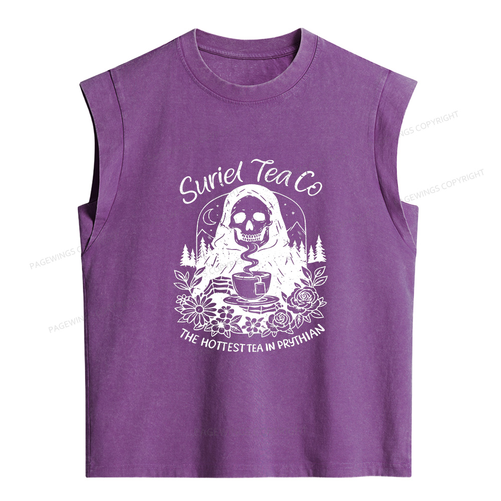 Pagewings Reading Fantasy Bookish Women's Washed Tank Top