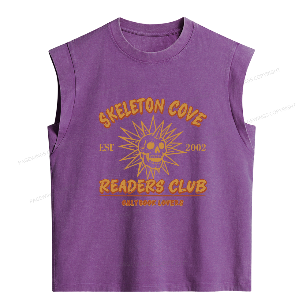 Pagewings Skeleton Cove Readers Club Women's Washed Tank Top