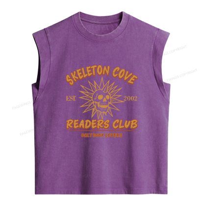 Pagewings Skeleton Cove Readers Club Women's Washed Tank Top