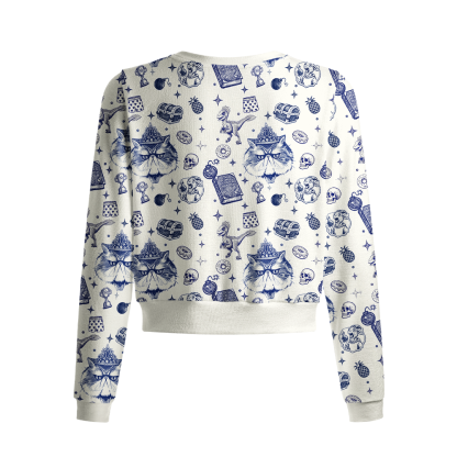 Pagewings Sci Fi Book Lover Crew Neck Cardigan Sweaters