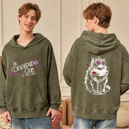 Pagewings Desperado Club15506 Book Unisex Washed Hoodie