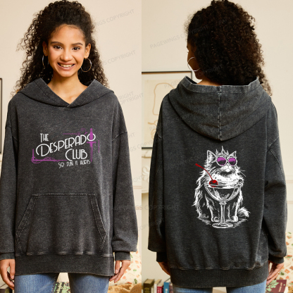 Pagewings Desperado Club15506 Book Unisex Washed Hoodie