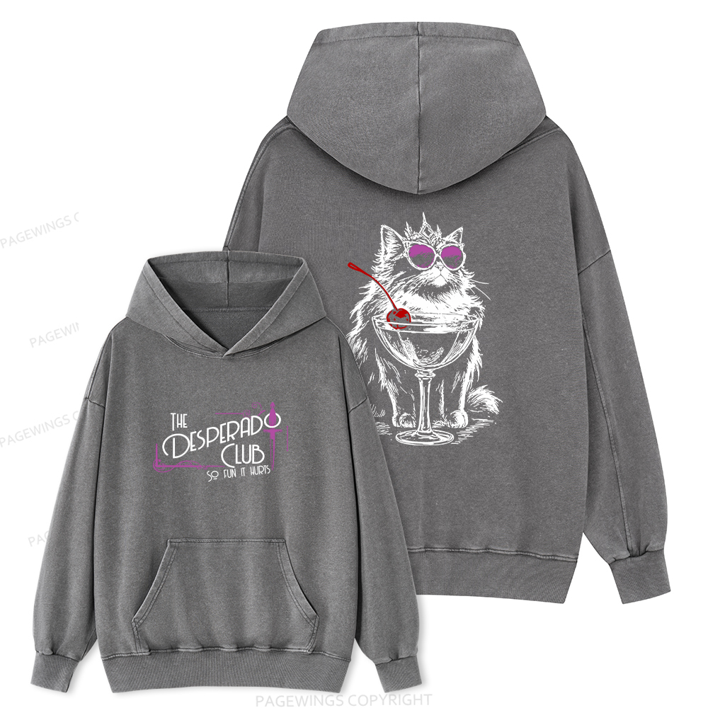 Pagewings Desperado Club15506 Book Unisex Washed Hoodie