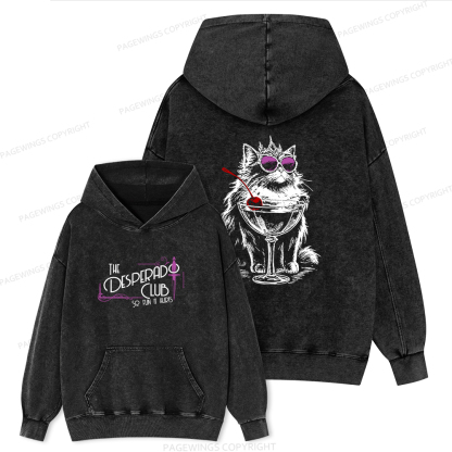 Pagewings Desperado Club15506 Book Unisex Washed Hoodie