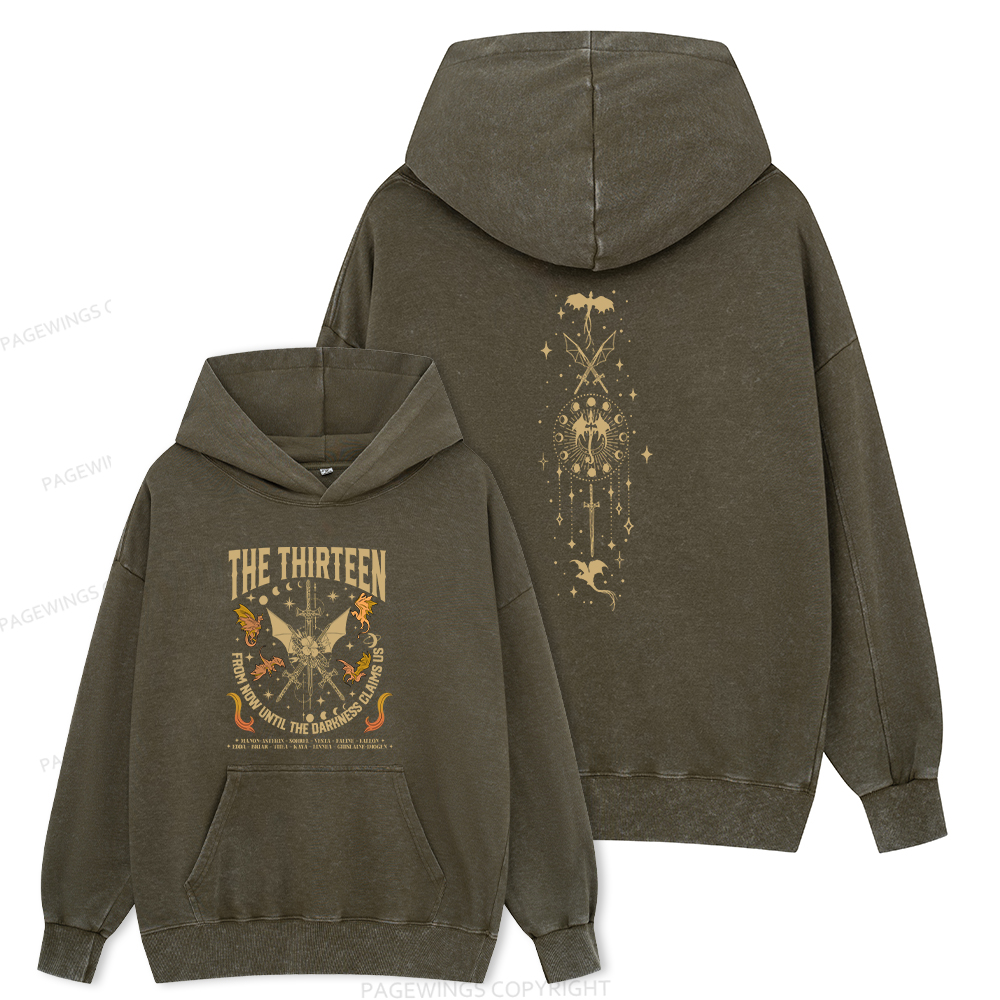 Pagewings Fantasy Reader 11429 Book Unisex Washed Hoodie