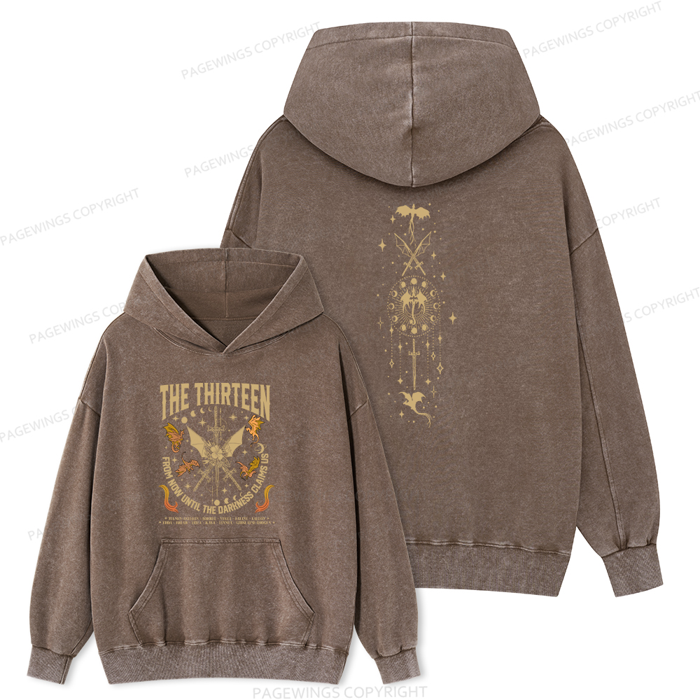 Pagewings Fantasy Reader 11429 Book Unisex Washed Hoodie