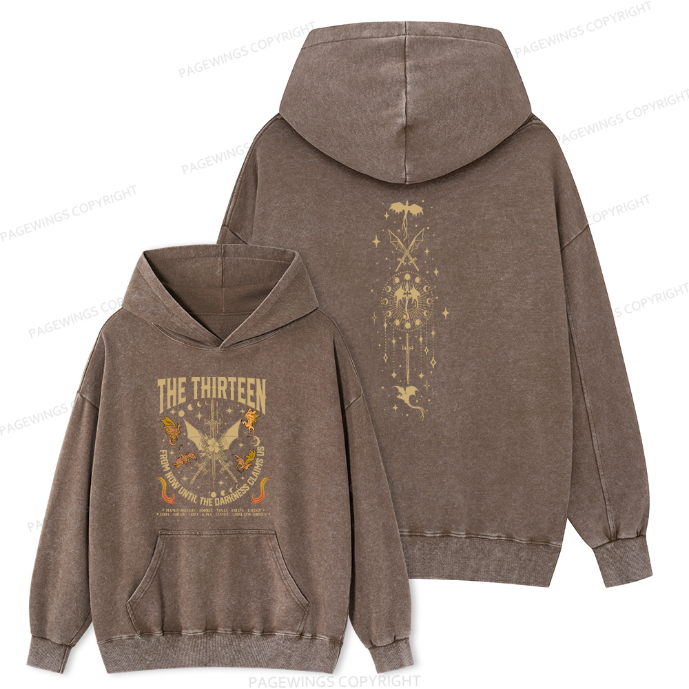 Pagewings Fantasy Reader 11429 Book Unisex Washed Hoodie