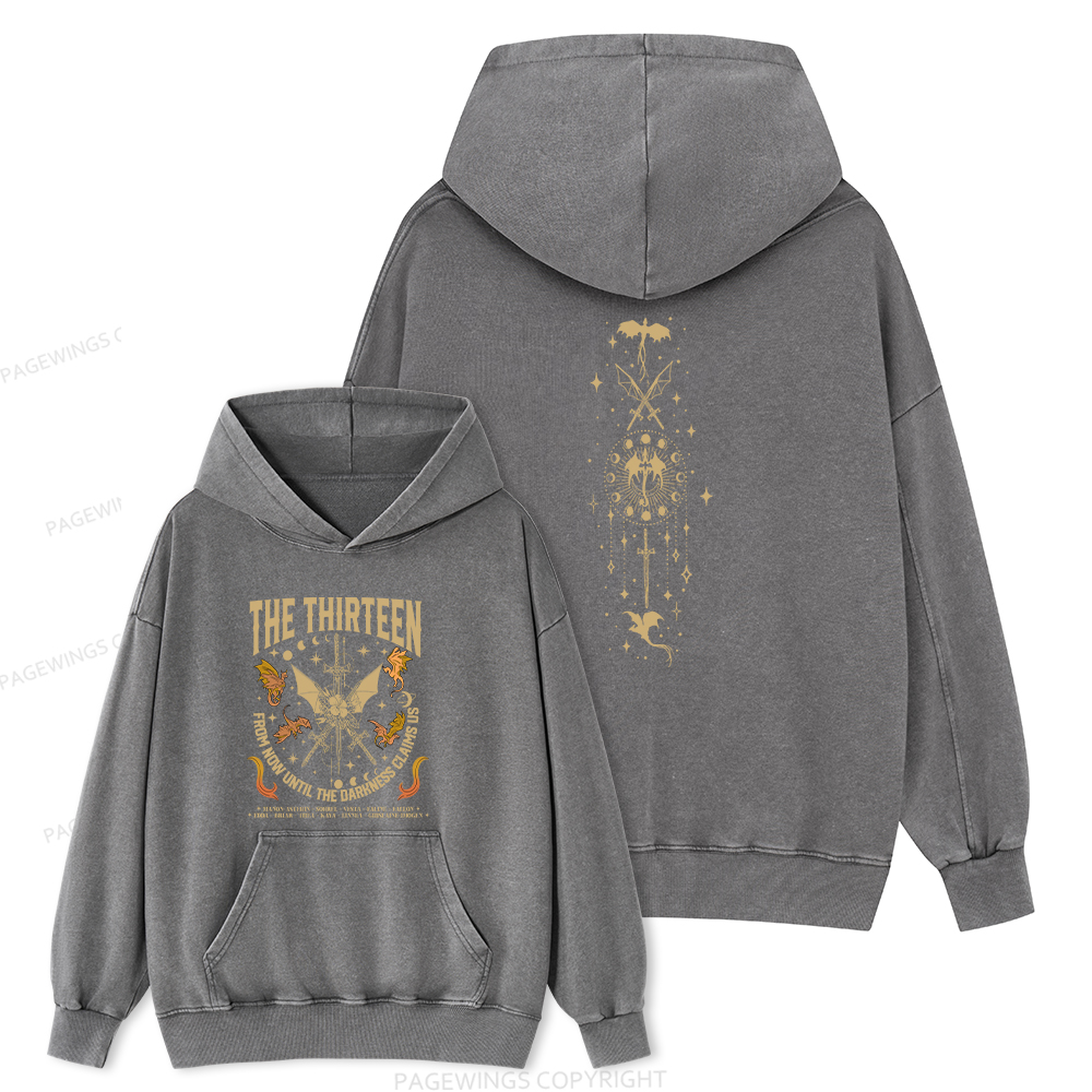 Pagewings Fantasy Reader 11429 Book Unisex Washed Hoodie