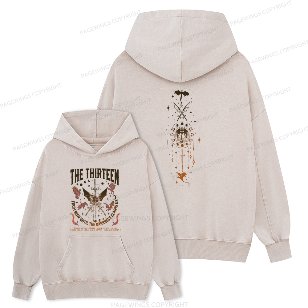 Pagewings Fantasy Reader 11429 Book Unisex Washed Hoodie