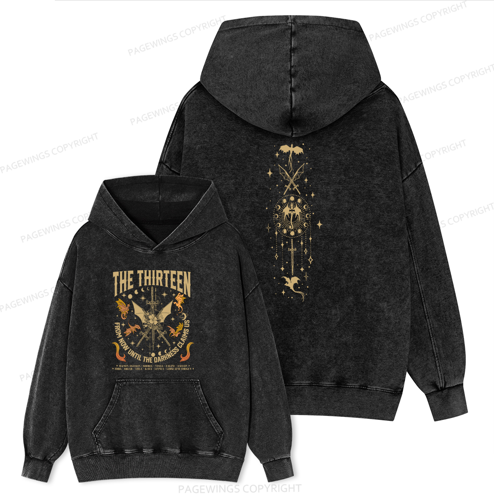 Pagewings Fantasy Reader 11429 Book Unisex Washed Hoodie