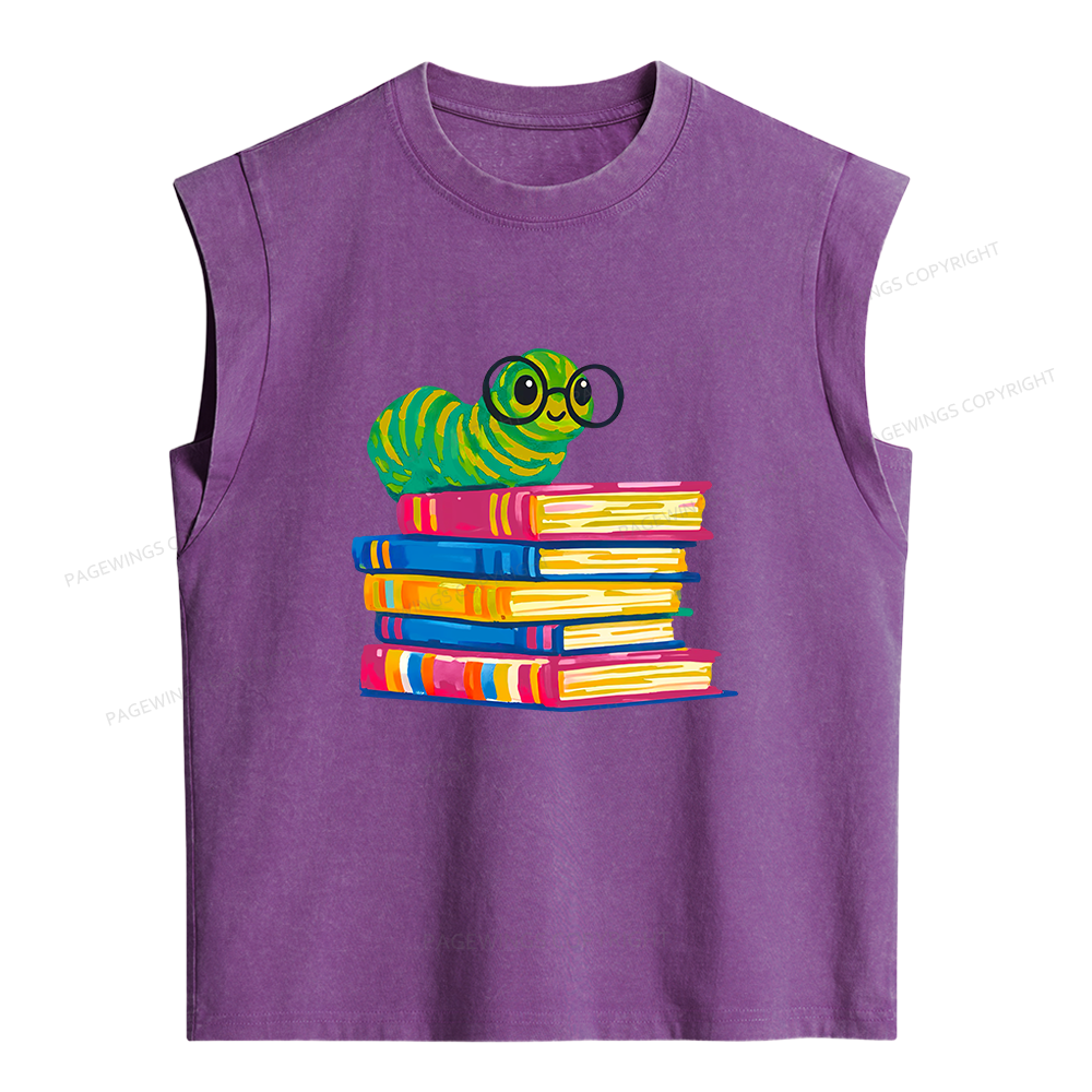 Pagewings Bookworm Women's Washed Tank Top