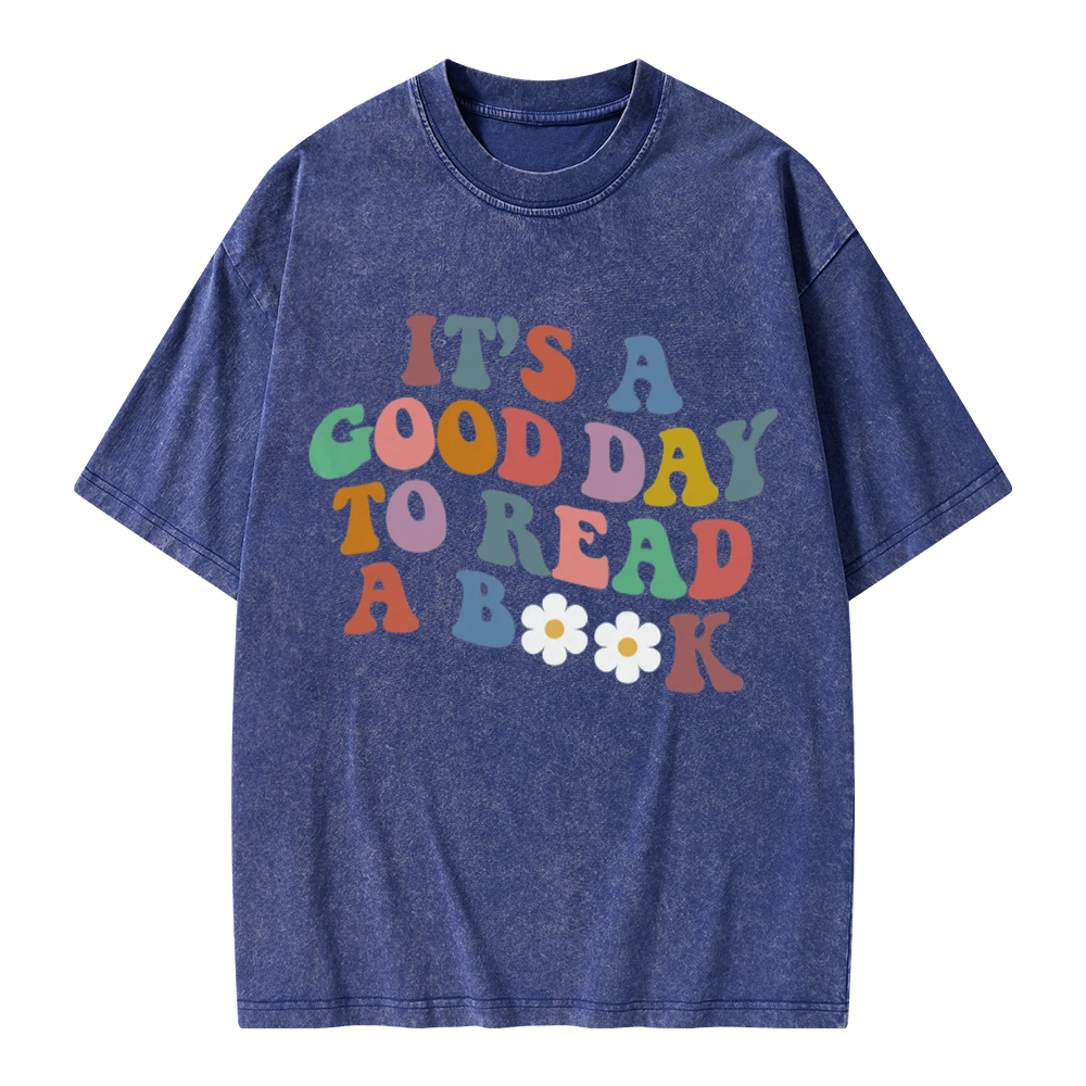 Pagewings It's A Good Day To Read A Book Unisex Washed T-shirt