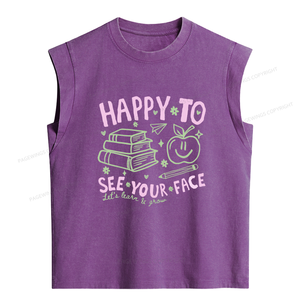 Pagewings Back to School Women's Washed Tank Top
