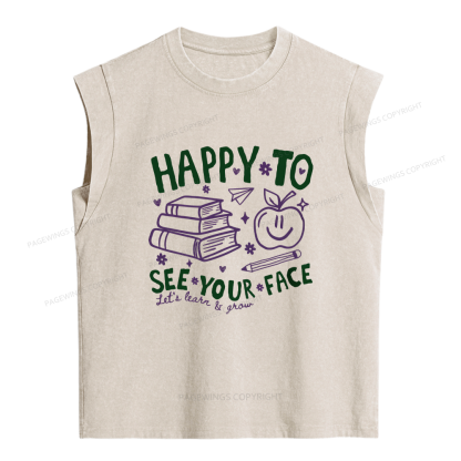 Pagewings Back to School Women's Washed Tank Top
