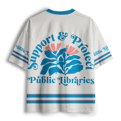 Pagewings Support and Protect Public Libraries Unisex Mesh Jersey