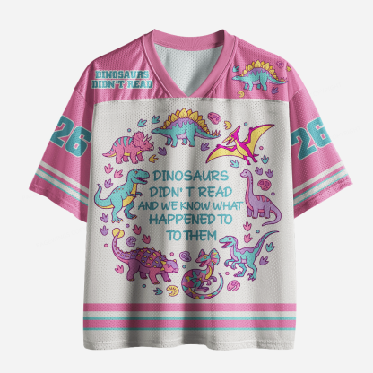 Pagewings Dinosaurs Didn’t Read Unisex Mesh Jersey
