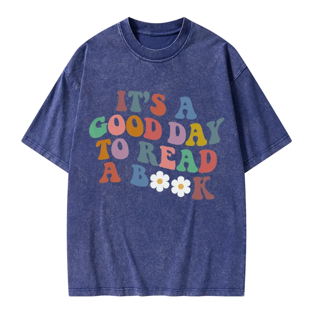 Pagewings It's A Good Day To Read A Book Unisex Washed T-shirt