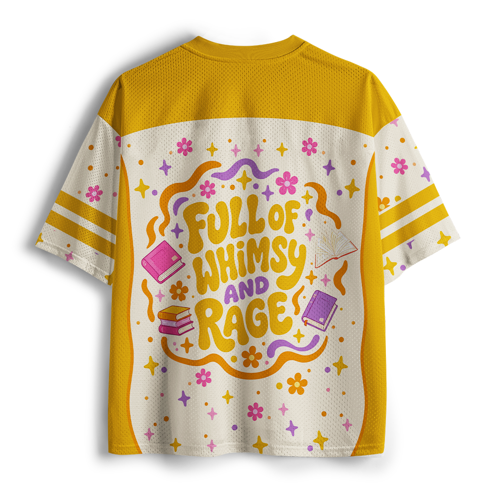 Pagewings Full Of Whimsy And Rage Unisex Mesh Jersey