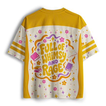 Pagewings Full Of Whimsy And Rage Unisex Mesh Jersey