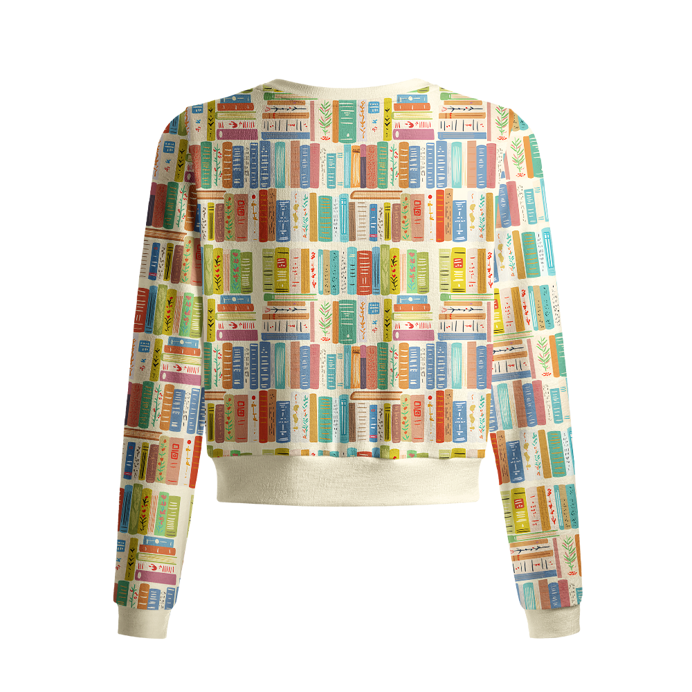 Pagewings Bookish Vibe Crew Neck Cardigan Sweaters
