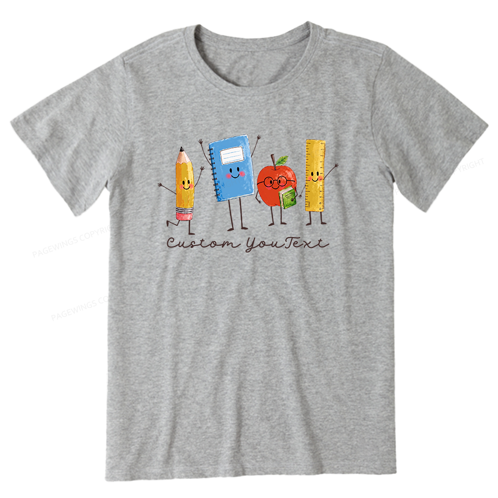 Pagewing Personalized Back to School Unisex Washed T-shirt16214 Bookish Unisex Classic T-shirt