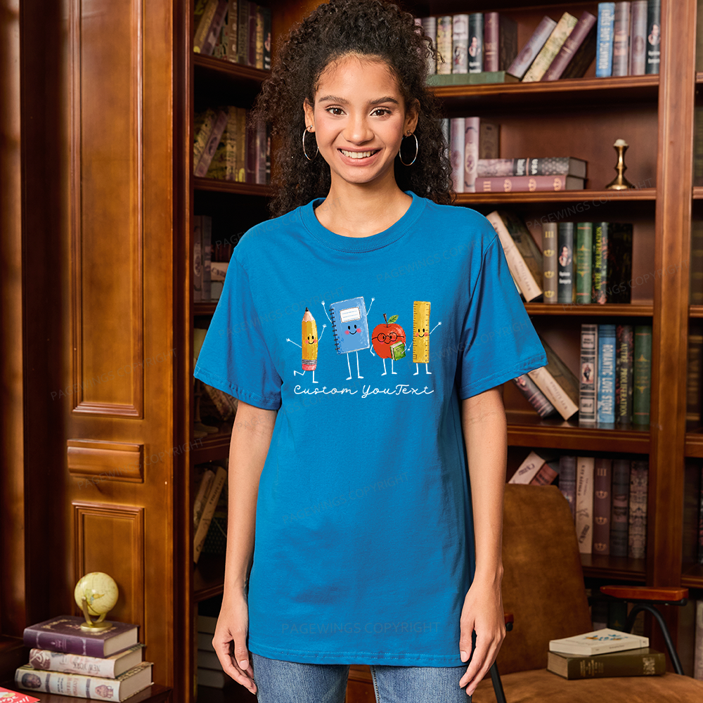 Pagewing Personalized Back to School Unisex Washed T-shirt16214 Bookish Unisex Classic T-shirt