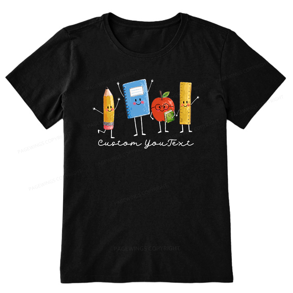Pagewing Personalized Back to School Unisex Washed T-shirt16214 Bookish Unisex Classic T-shirt