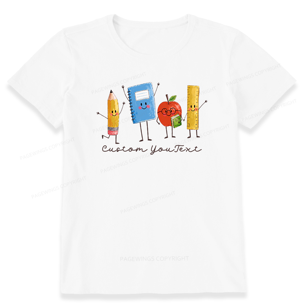 Pagewing Personalized Back to School Unisex Washed T-shirt16214 Bookish Unisex Classic T-shirt