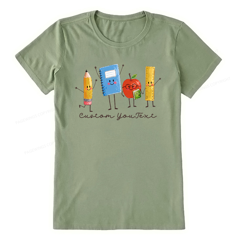 Pagewing Personalized Back to School Unisex Washed T-shirt16214 Bookish Unisex Classic T-shirt
