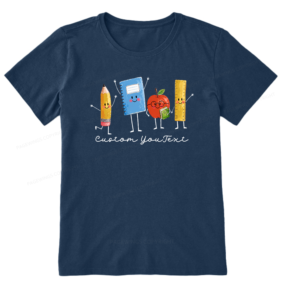 Pagewing Personalized Back to School Unisex Washed T-shirt16214 Bookish Unisex Classic T-shirt