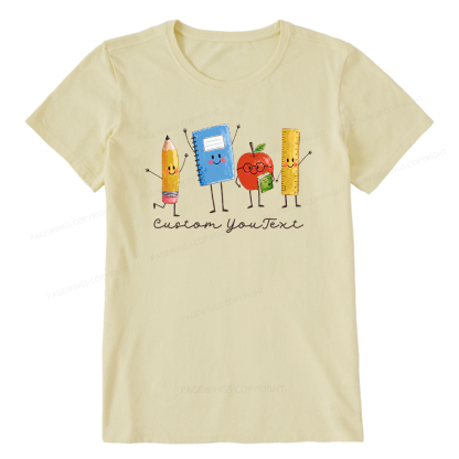 Pagewing Personalized Back to School Unisex Washed T-shirt16214 Bookish Unisex Classic T-shirt