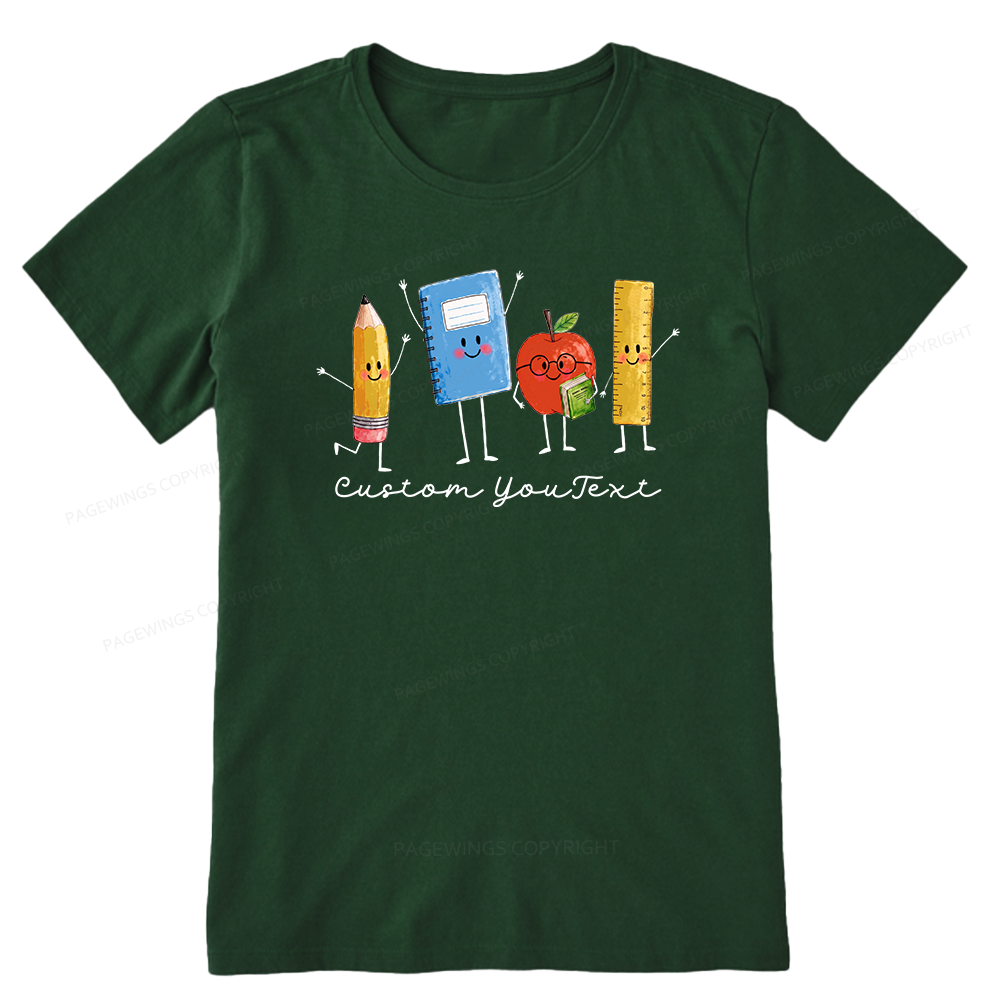 Pagewing Personalized Back to School Unisex Washed T-shirt16214 Bookish Unisex Classic T-shirt