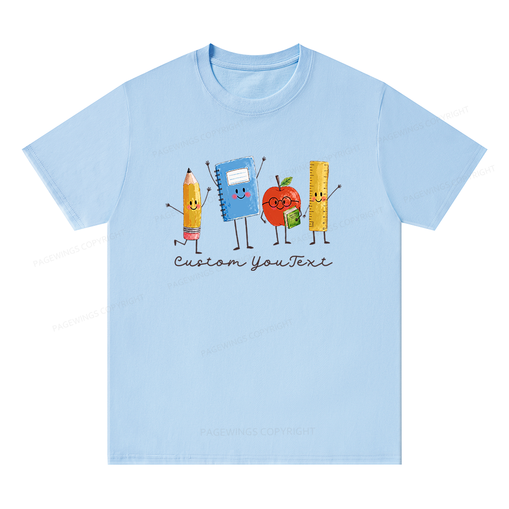 Pagewing Personalized Back to School Unisex Washed T-shirt16214 Bookish Unisex Classic T-shirt