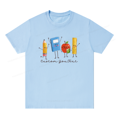 Pagewing Personalized Back to School Unisex Washed T-shirt16214 Bookish Unisex Classic T-shirt