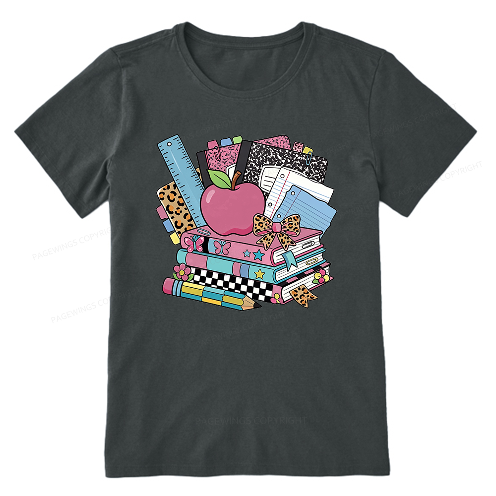 Pagewing Retro School16219 Bookish Unisex Classic T-shirt