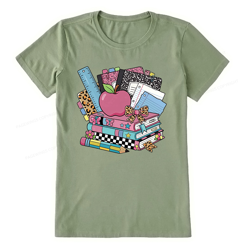 Pagewing Retro School16219 Bookish Unisex Classic T-shirt