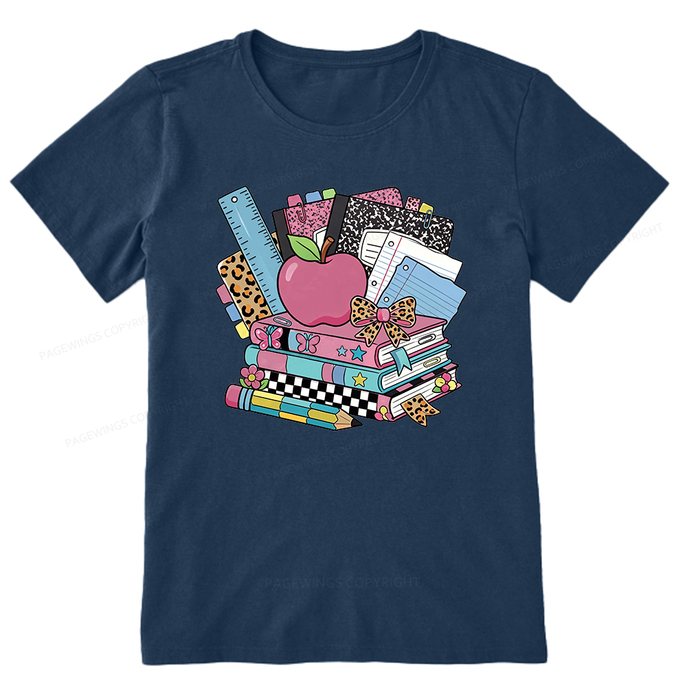 Pagewing Retro School16219 Bookish Unisex Classic T-shirt