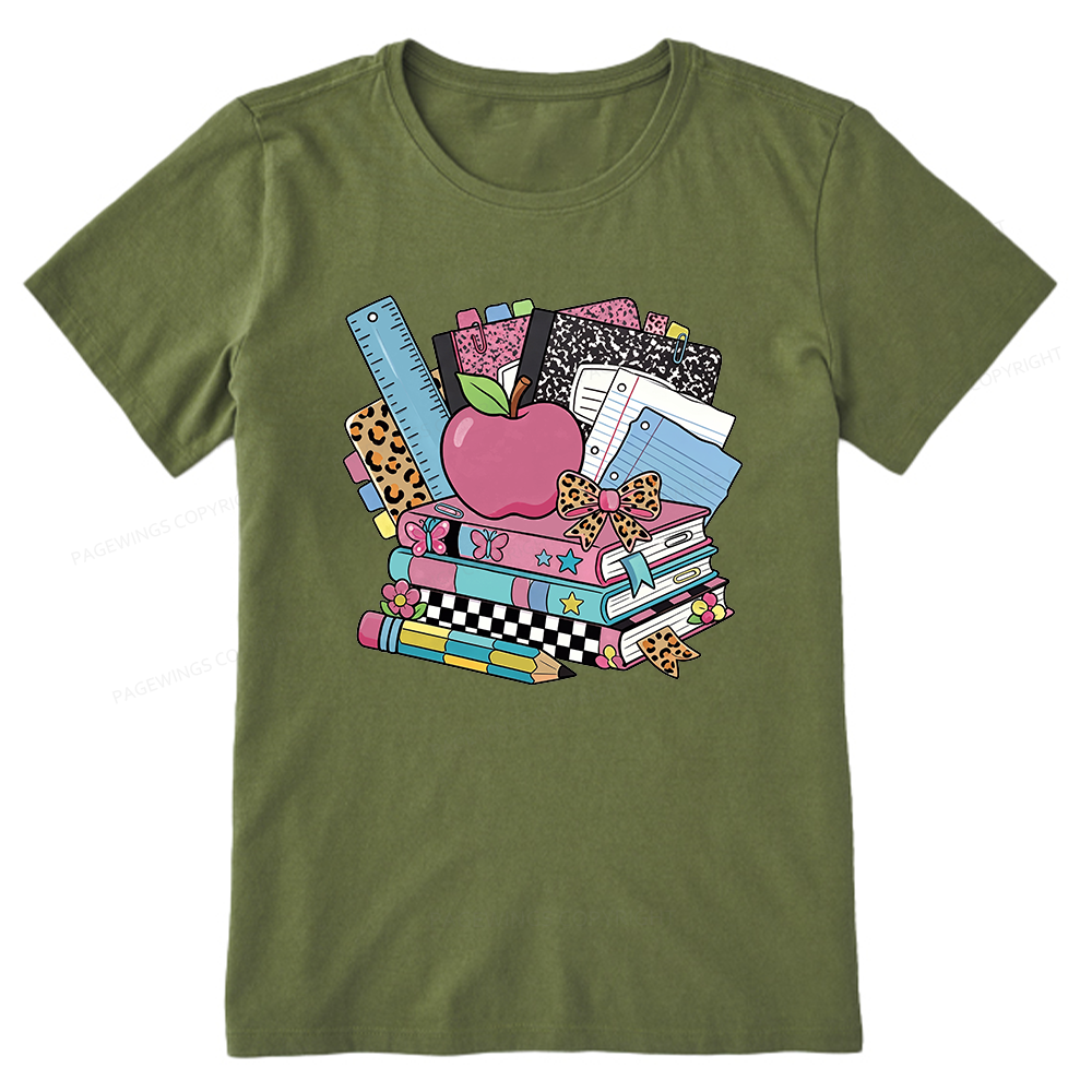 Pagewing Retro School16219 Bookish Unisex Classic T-shirt