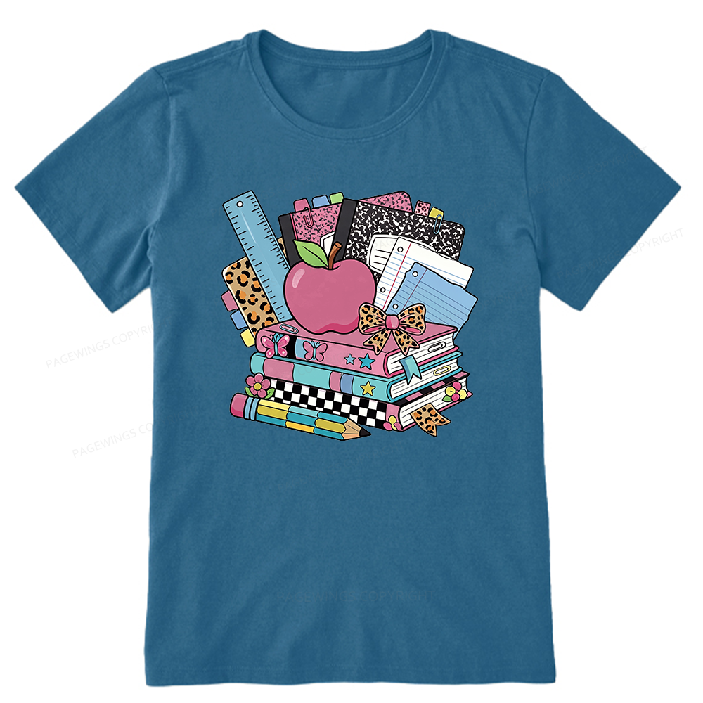 Pagewing Retro School16219 Bookish Unisex Classic T-shirt