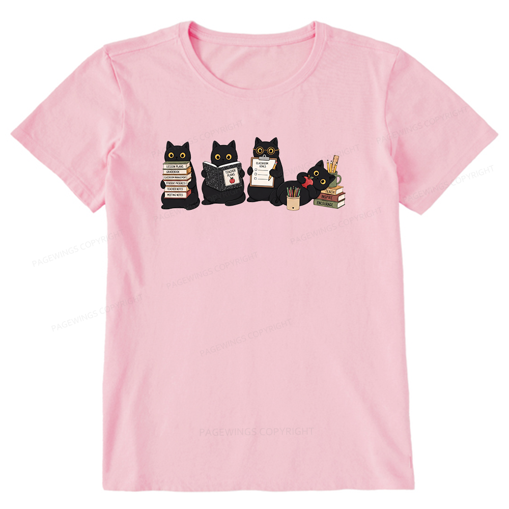 Pagewings Black Cat Teacher16272 Bookish Unisex Classic T-shirt